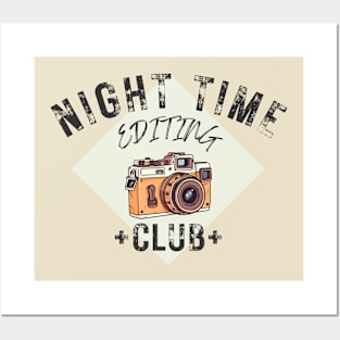 Night time editing club | Fun t-shirt design for photographers Posters and Art